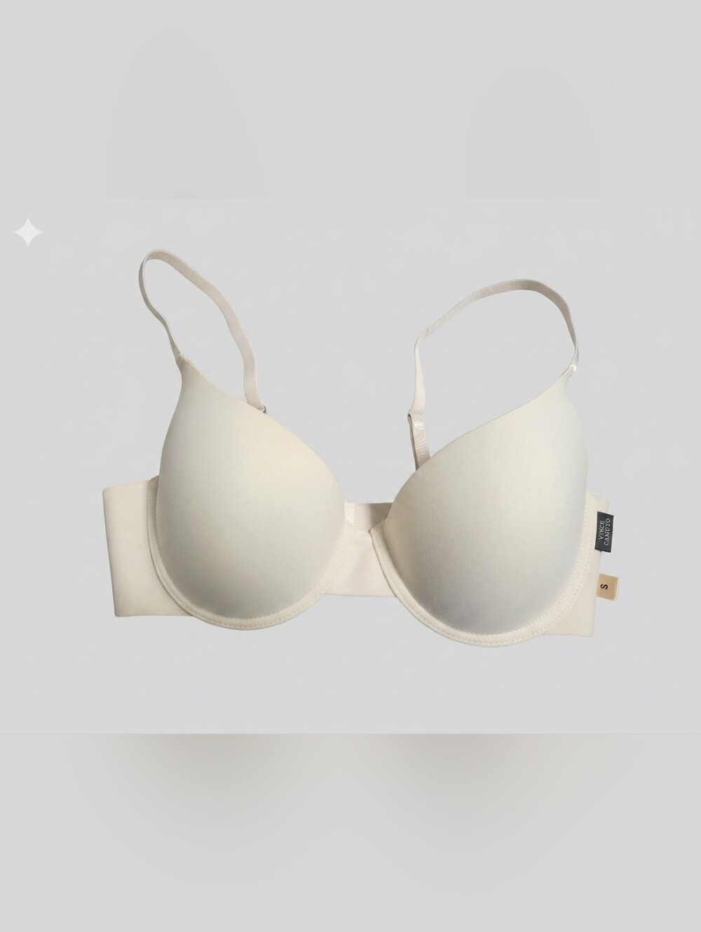 Vince Camuto White Smooth Molded T-Shirt Bra